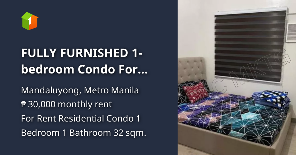 FULLY FURNISHED 1bedroom Condo For Rent Near SM Megamall & EDSA Shrine