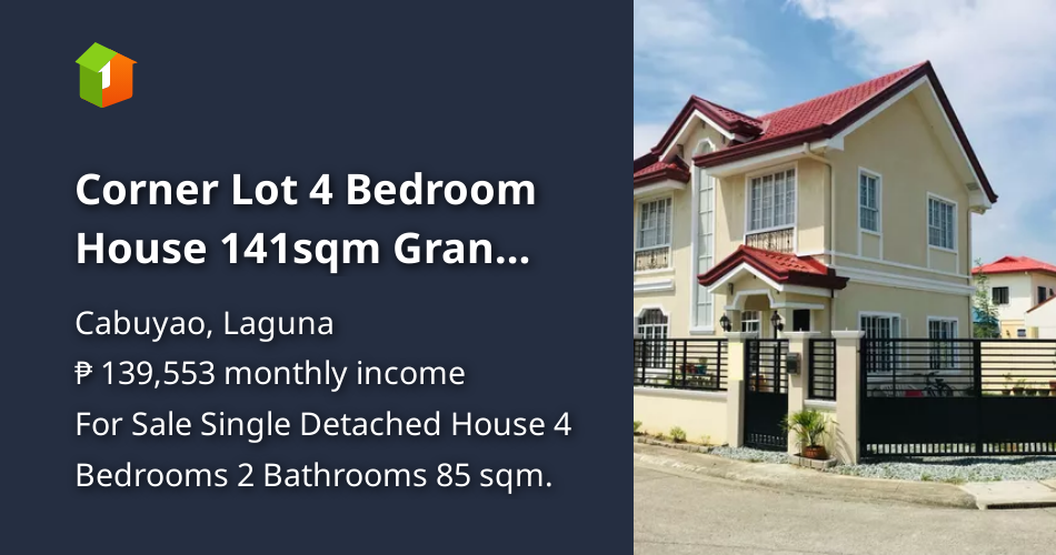Corner Lot 4 Bedroom House 141sqm Gran Seville Cabuyao City Laguna