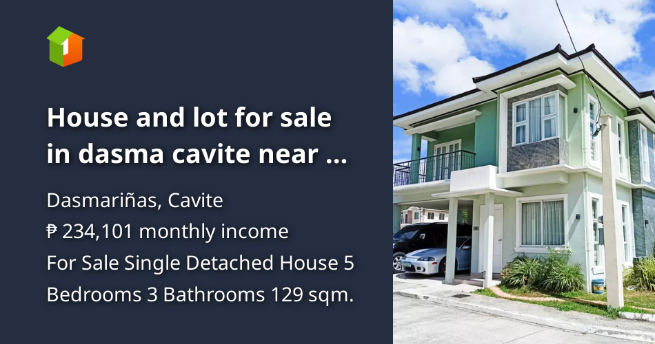 House and lot for sale in dasma cavite near de la salle dasma [House