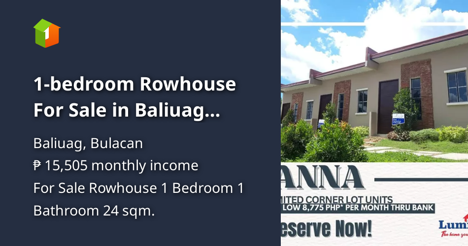1bedroom Rowhouse For Sale in Baliuag Bulacan [House and Lot 🏘️