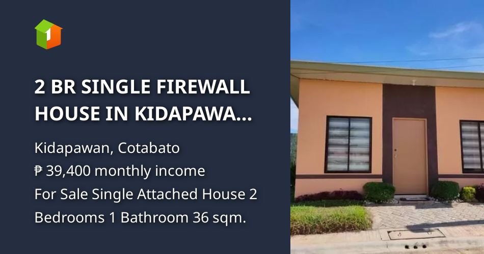 2 BR SINGLE FIREWALL HOUSE IN KIDAPAWAN CITY [House and Lot 🏘️] (June