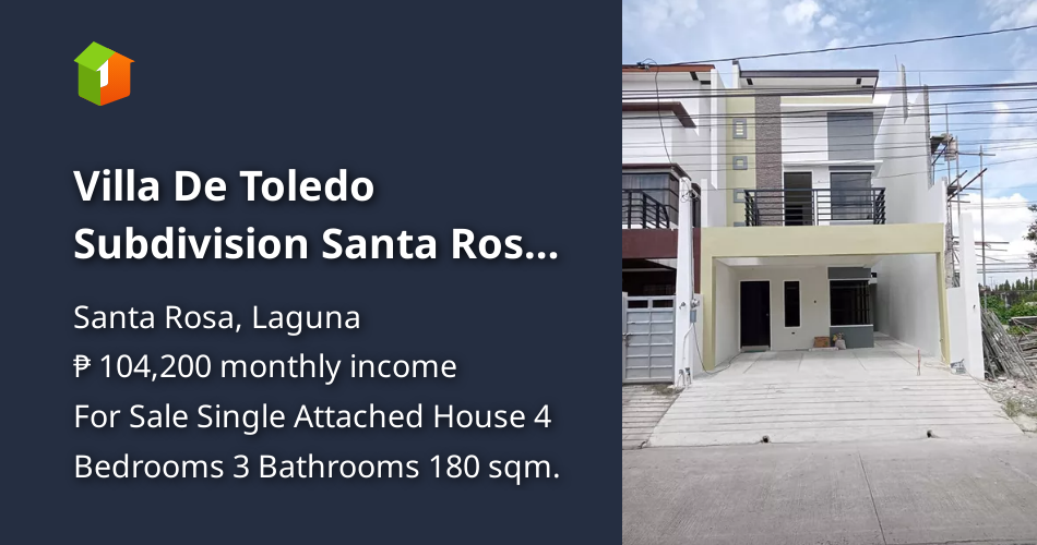 Villa De Toledo Subdivision Santa Rosa Laguna House and Lot For Sale