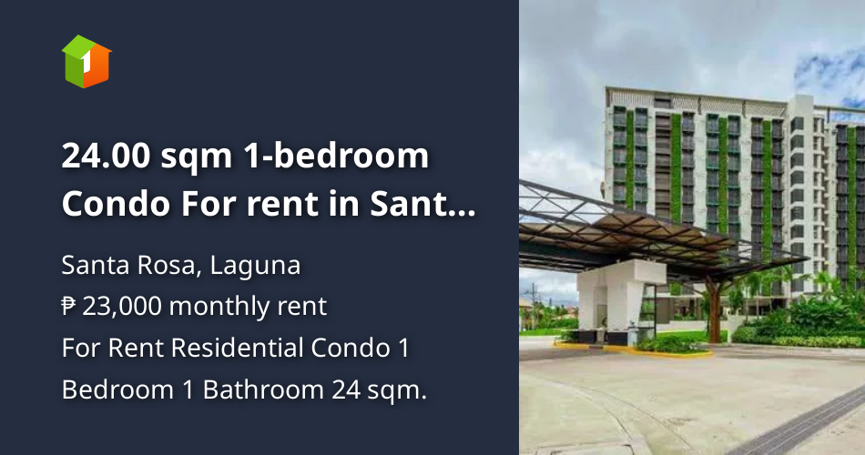 24.00 sqm 1bedroom Condo For rent in Santa Rosa Laguna [Condo 🏙️] (May