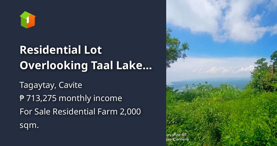 Residential Lot Overlooking Taal Lake Tagaytay City [Lot 🚜] (September