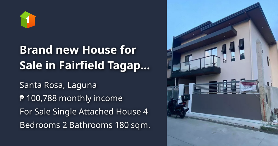 Brand new House for Sale in Fairfield Tagapo Sta Rosa Laguna [House and
