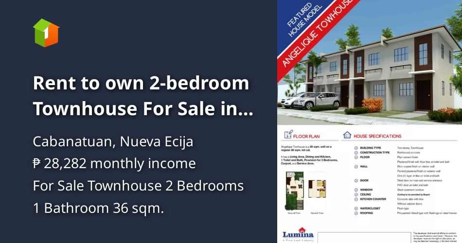 Rent to own 2bedroom Townhouse For Sale in Cabanatuan Nueva Ecija