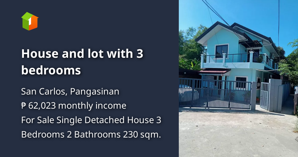 House and lot with 3 bedrooms [House and Lot 🏘️] (December 2023) in San