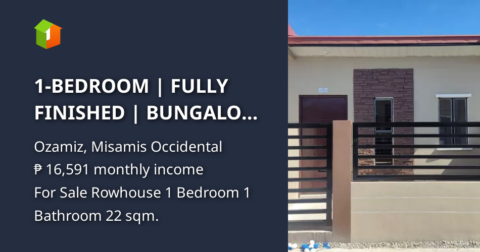 1BEDROOM FULLY FINISHED BUNGALOW OZAMIZ CITY [House and Lot 🏘️