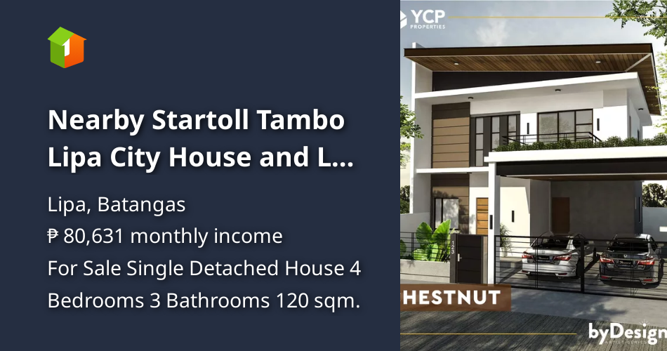 Nearby Startoll Tambo Lipa City House and Lot for Sales [House and Lot