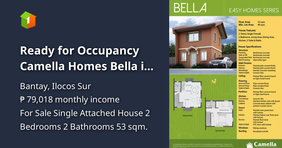 Ready for Occupancy Camella Homes Bella in Ilocos Sur! [House and Lot 🏘