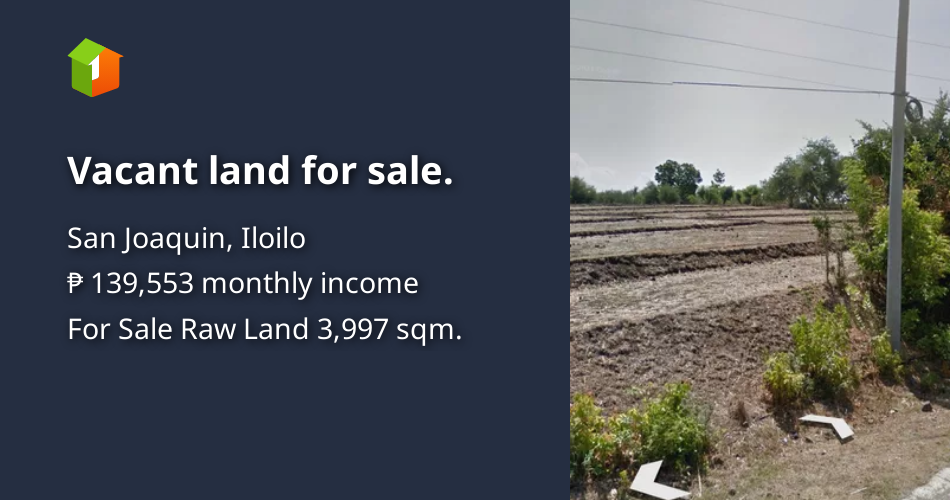 Vacant land for sale. [Lot 🚜] (May 2023) in San Joaquin, Iloilo for