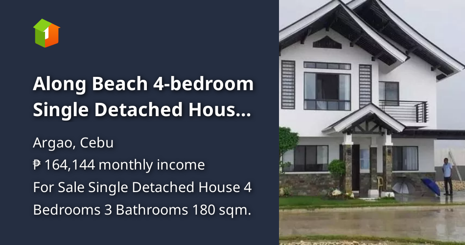 Along Beach 4bedroom Single Detached House For Sale in Argao Cebu