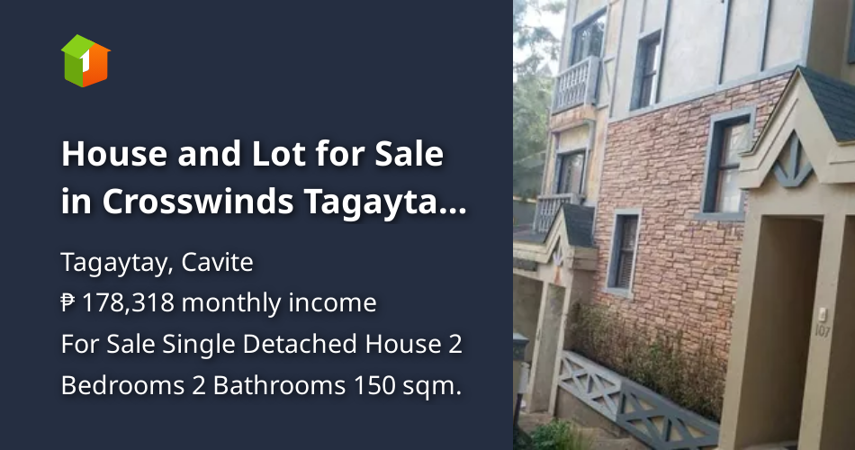 House and Lot for Sale in Crosswinds Tagaytay City [House and Lot 🏘️