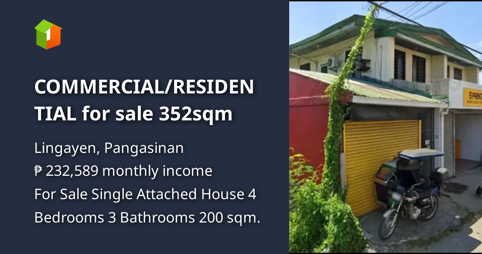 COMMERCIAL/RESIDENTIAL for sale 352sqm [House and Lot 🏘️] (September