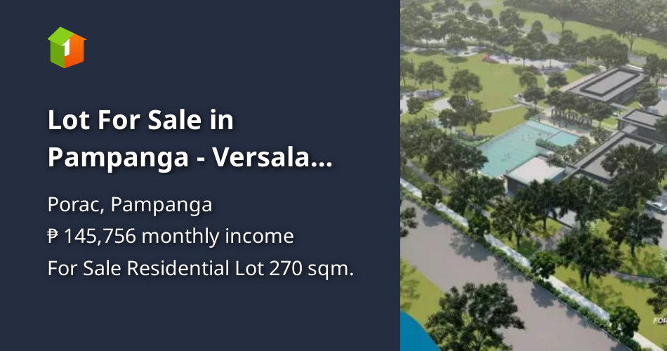 Lot For Sale in Pampanga Versala Alviera by Alveo Land [Lot 🚜] (July