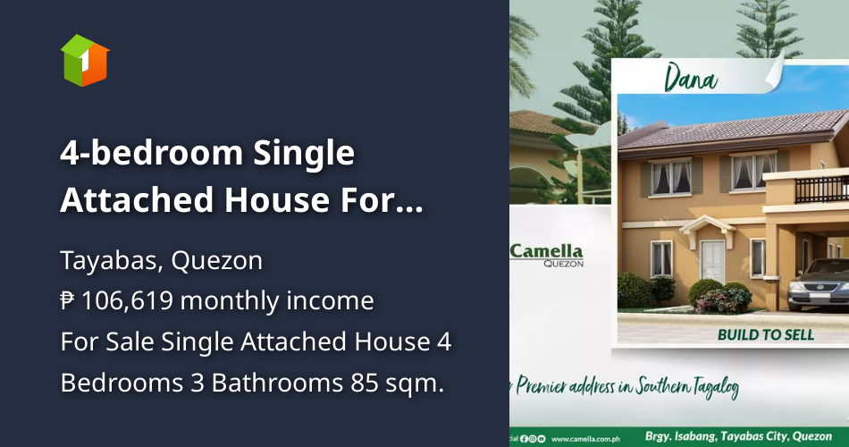 4bedroom Single Attached House For Sale in Tayabas Quezon [House and