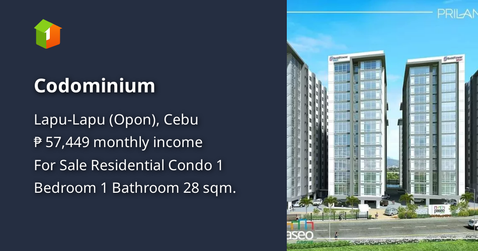 Codominium [Condos 🏙️] (July 2022) in Lapu-Lapu (Opon), Cebu for sale