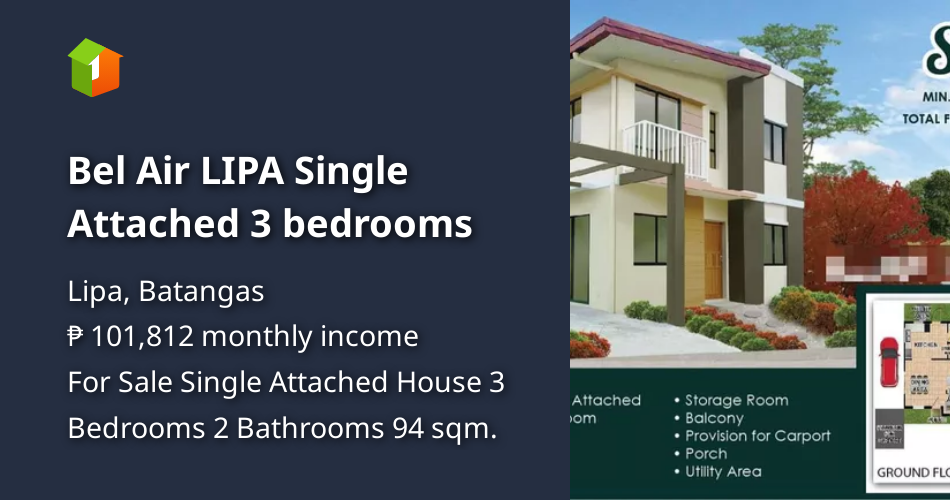 Bel Air LIPA Single Attached 3 bedrooms [House and Lot 🏘️] (June 2024