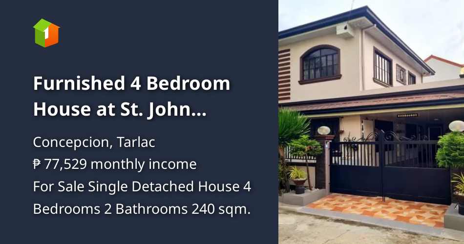 Furnished 4 Bedroom House at St. John Village, Concepcion Tarlac [House