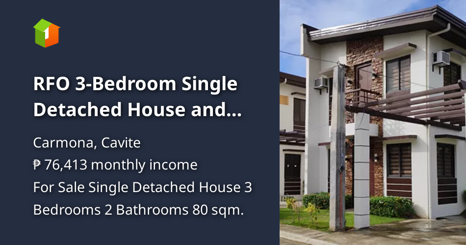 RFO 3Bedroom Single Detached House and Lot for Sale in Carmona Cavite
