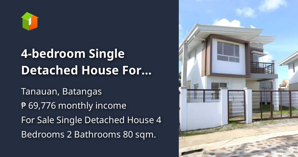 4bedroom Single Detached House For Sale in Tanauan Batangas [House and