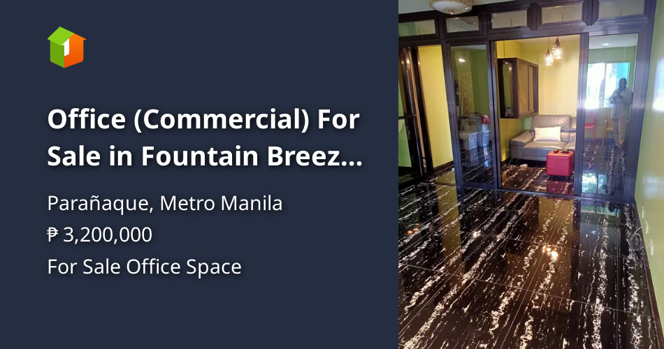 Office For Sale in Fountain Breeze Condo Parañaque