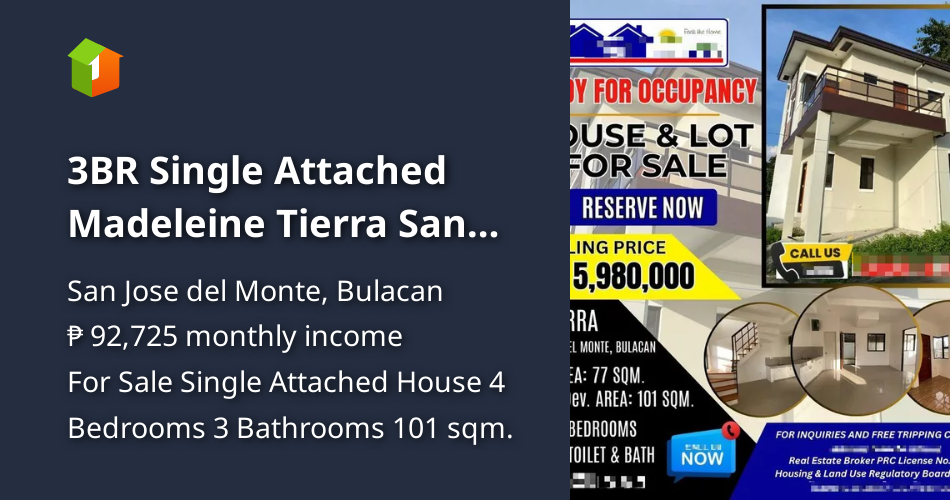 3BR Single Attached Madeleine Tierra San Jose House And Lot For Sale ...