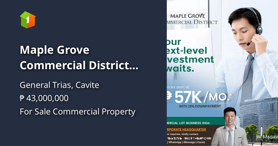 Maple Grove Commercial District 439sqm | RFO Lot in GenTri, Cavite ...