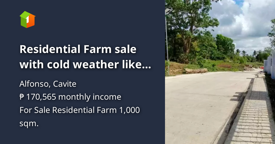 Residential Farm sale with cold weather like Tagaytay. [Lot 🚜] (September 2024) in Alfonso