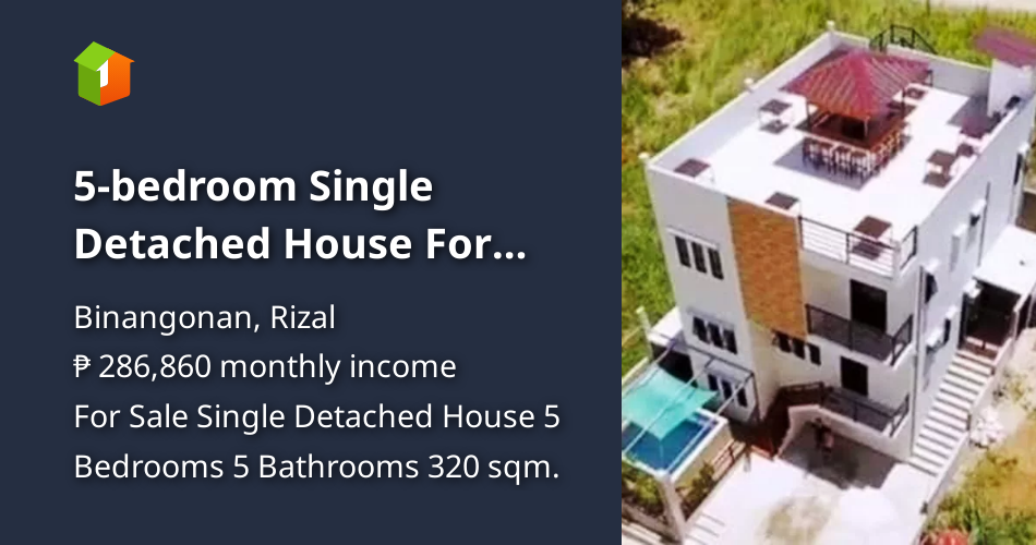 5bedroom Single Detached House For Sale Eastridge Binangona Rizal