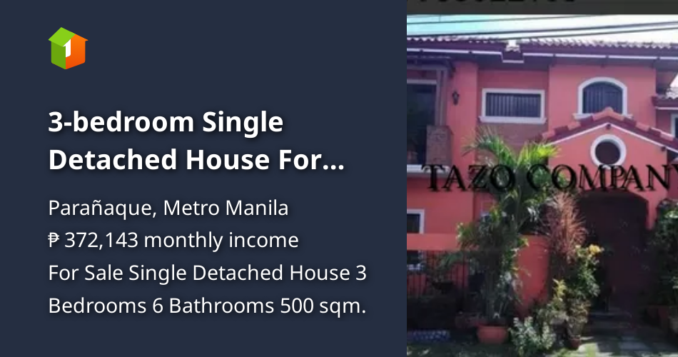 3bedroom Single Detached House For Sale in Merville Park Parañaque
