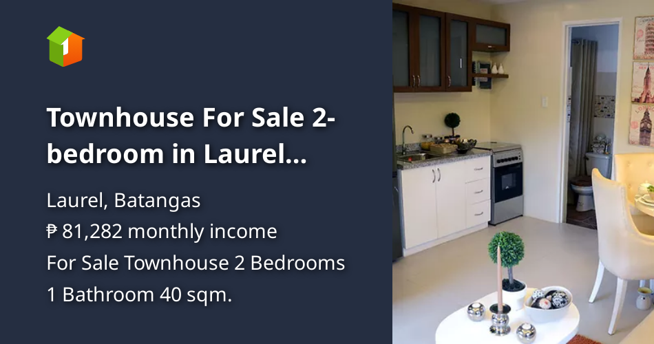Townhouse For Sale 2bedroom in Laurel Batangas [House and Lot 🏘️