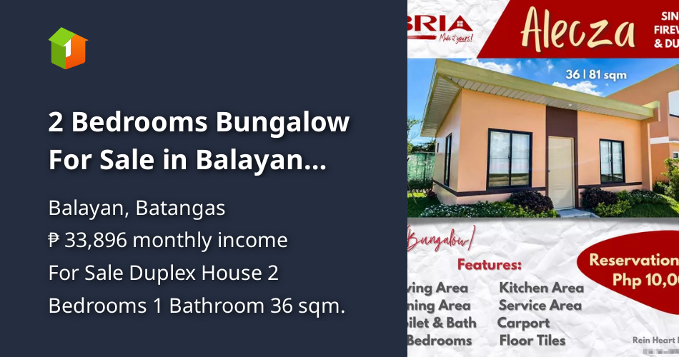2 Bedrooms Bungalow For Sale in Balayan Batangas [House and Lot 🏘️