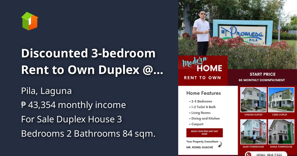 Discounted 3bedroom Rent to Own Duplex Promesa Pila Laguna [House