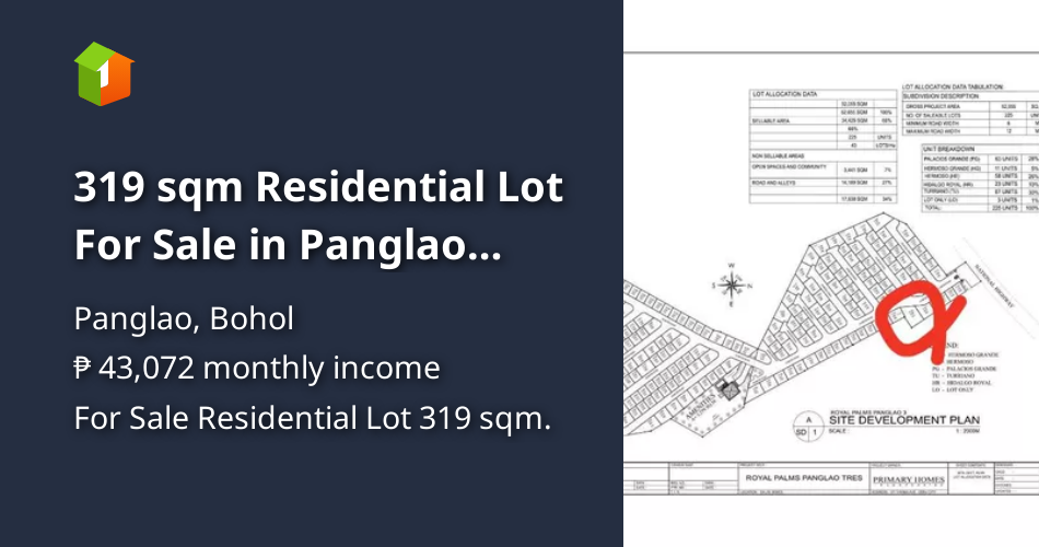 319 sqm Residential Lot For Sale in Panglao Bohol [Lot 🚜] (September