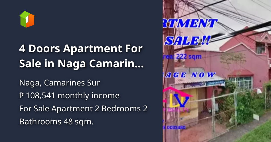 4 Doors Apartment For Sale in Naga Camarines Sur [Condo 🏙️] (June 2024