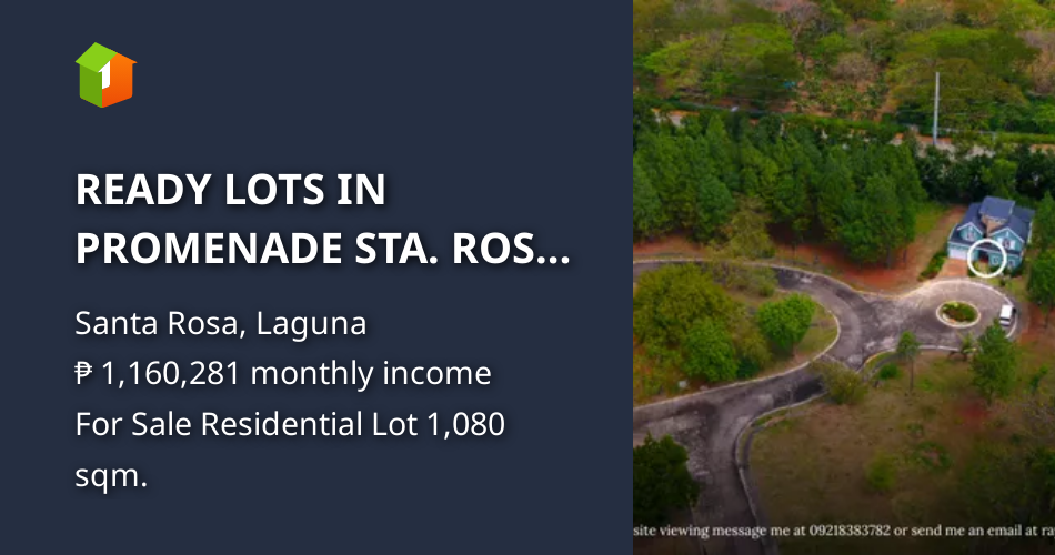 READY LOTS IN PROMENADE STA. ROSA LAGUNA [Lot 🚜] (August 2022) in Santa