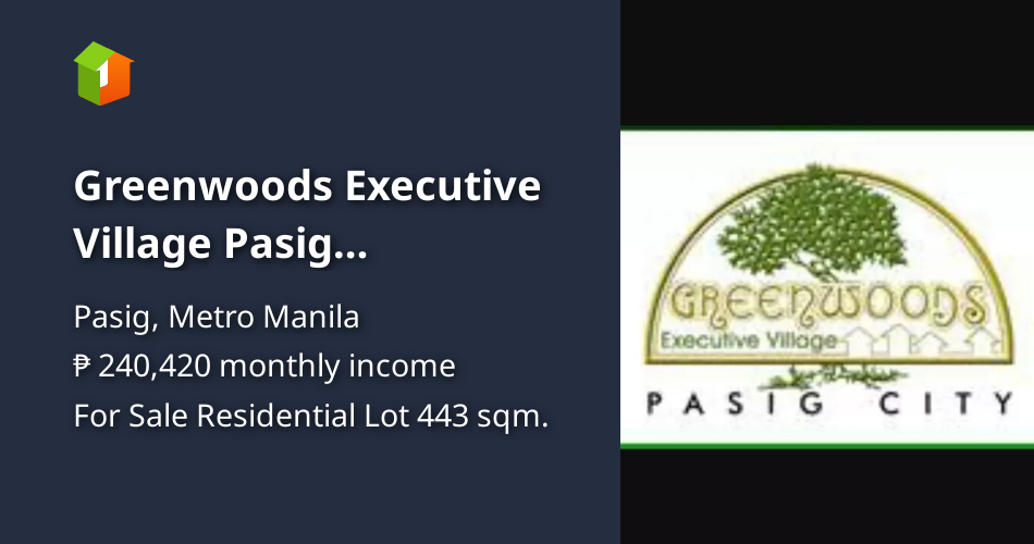 Greenwoods Executive Village Pasig Residential Lot for sale [Lot 🚜