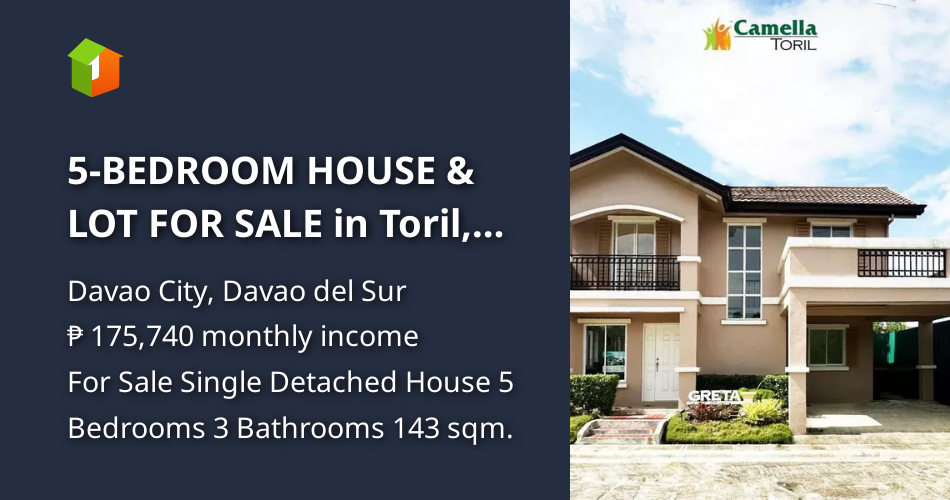 5BEDROOM HOUSE & LOT FOR SALE in Toril, Davao City [House and Lot 🏘️] (May 2024) in Davao City