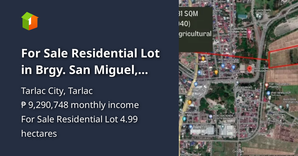 Lot for Sale in Brgy. San Miguel, Tarlac City [Lot 🚜] (November 2023