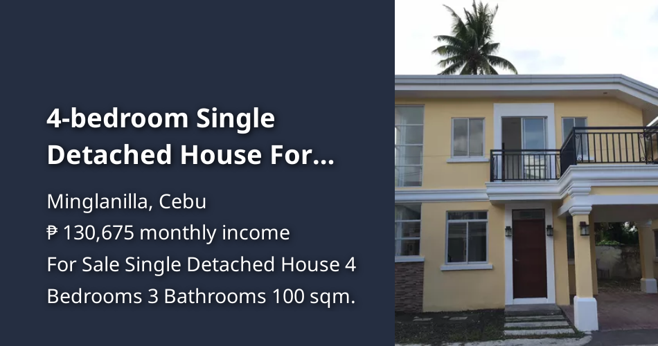 4-bedroom Single Detached House For Sale in Minglanilla Cebu [Houses ...