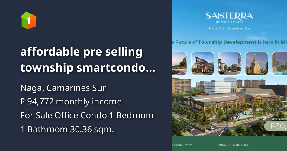 Affordable pre selling township smartcondo in naga city,cam.sur [Condo