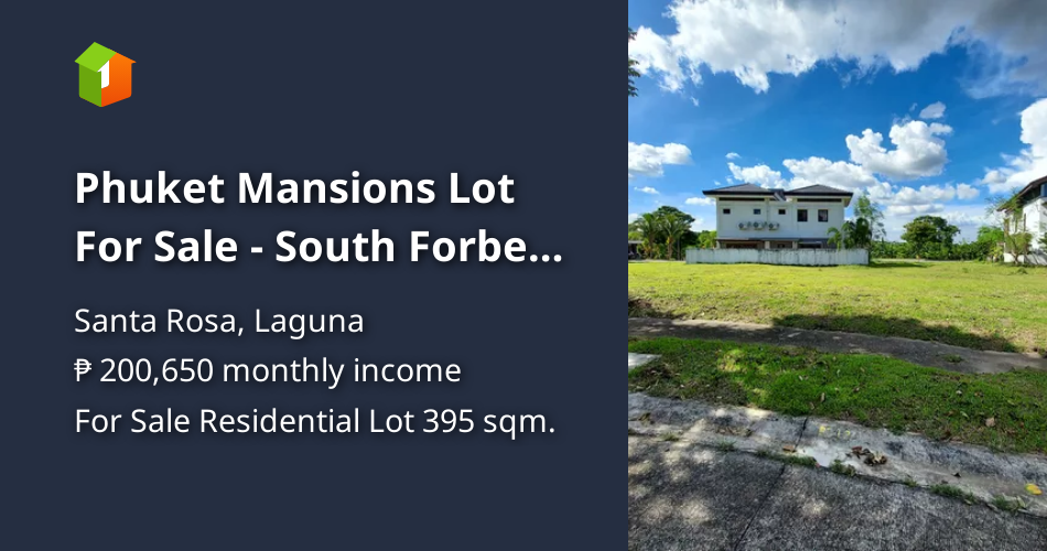 Phuket Mansions Lot For Sale South Forbes Lot For Sale [Lot 🚜
