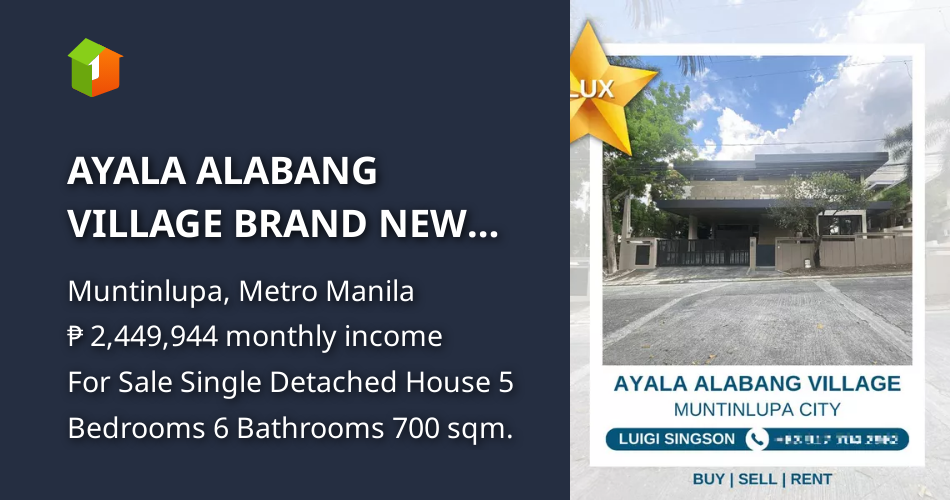 AYALA ALABANG VILLAGE BRAND NEW HOUSE MUNTINLUPA [Houses and Lots 🏘️ ...