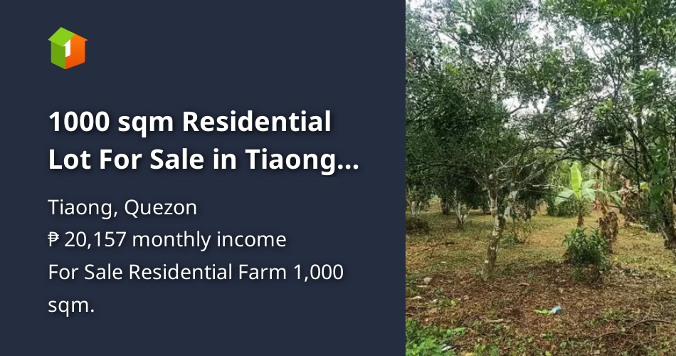 1000 sqm Residential Lot For Sale in Tiaong Quezon [Lot 🚜] (April 2024) in Tiaong, Quezon for sale