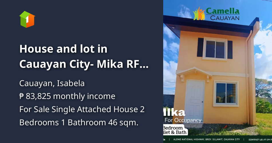 House and lot in Cauayan City Mika RFO 2 BR unit RENT TO OWN [House