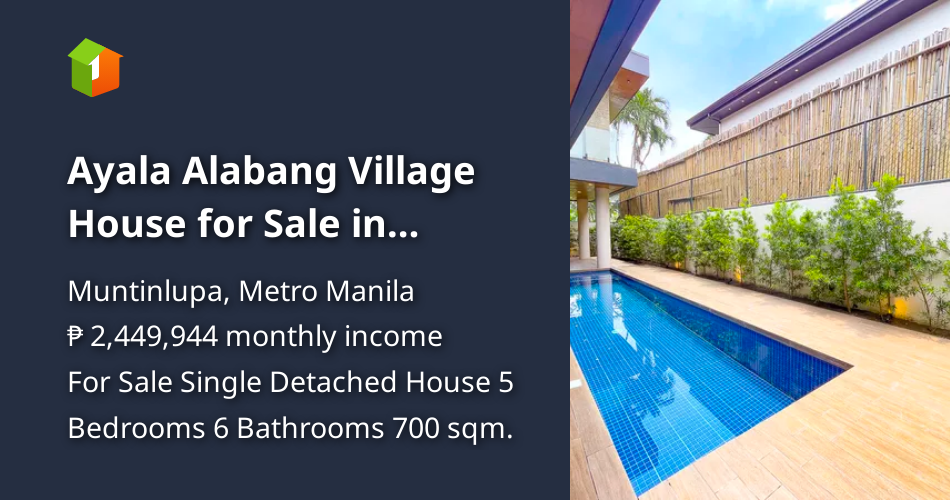 Ayala Alabang Village House for Sale in Alabang, Muntinlupa City ...