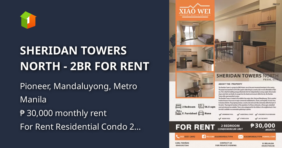 SHERIDAN TOWERS NORTH 2BR FOR RENT [Condo 🏙️] (June 2024) in Pioneer