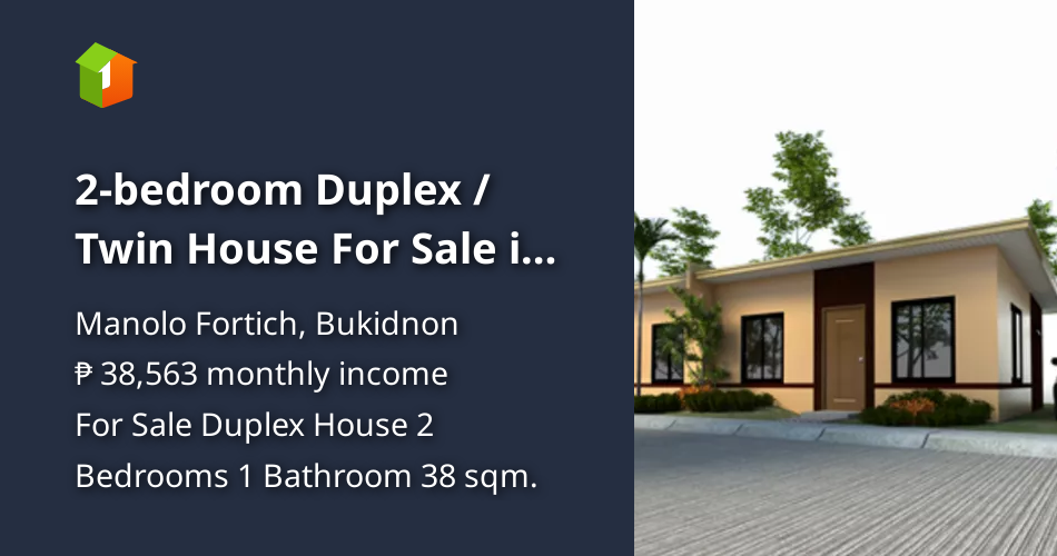 2bedroom Duplex / Twin House For Sale in Manolo Fortich Bukidnon