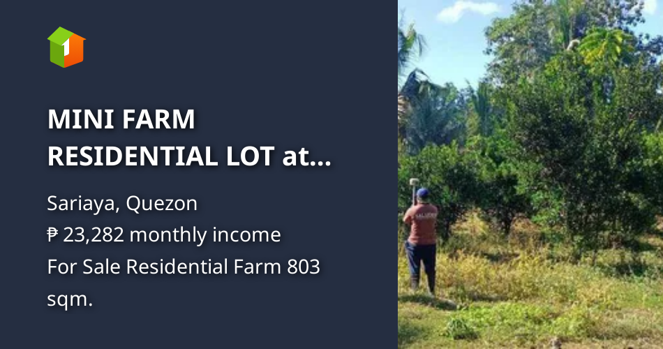 MINI FARM RESIDENTIAL LOT at Montecillo Sariaya Quezon [Lot 🚜] (August